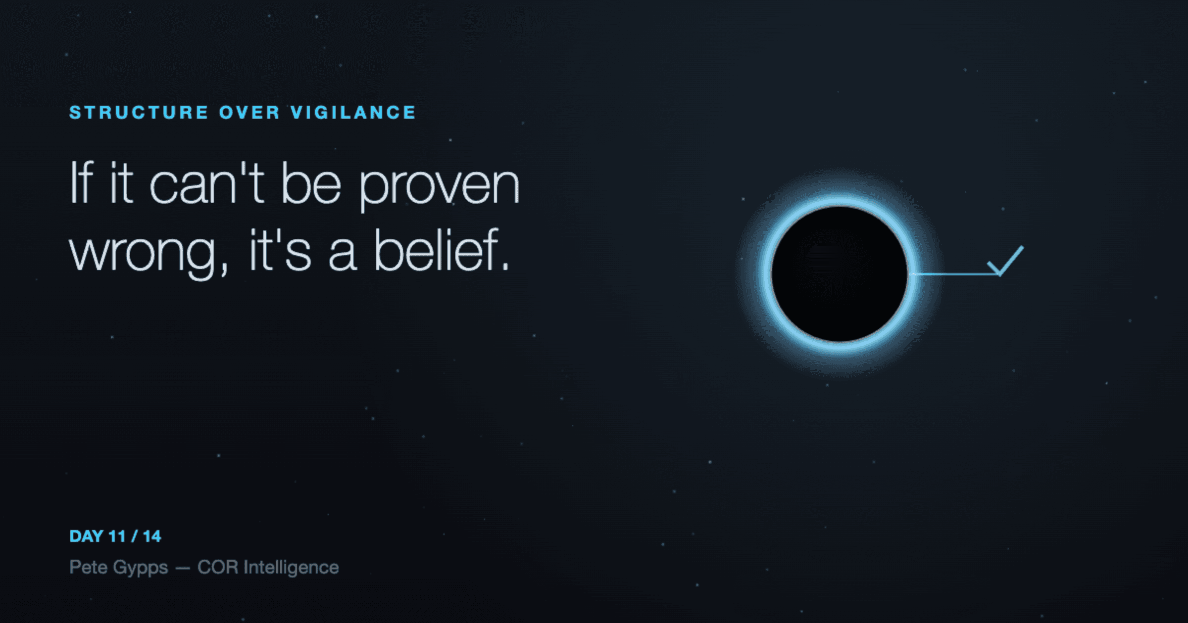 If it can't be proven wrong, it's not a method, it's a belief.