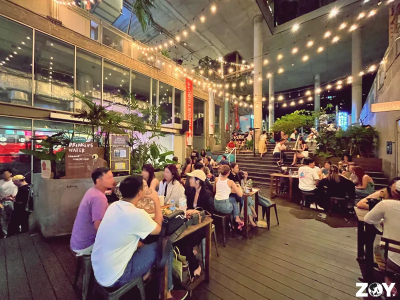 The multi-level, design-forward food hall The Commons in Thonglor, Bangkok