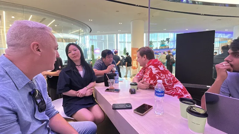 Group photo of attendees at the SCBX Next Tech AI meetup